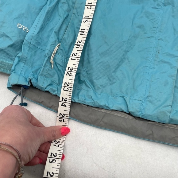 MOUNTAIN HARD WEAR Women’s Light Blue Hooded Rain Jacket Coat size: Small - Picture 3 of 13